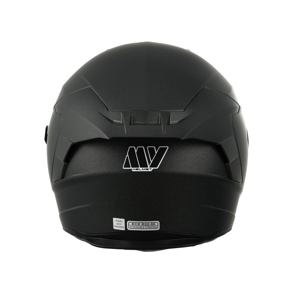 MY MY-936 Casque de moto à visière intégrale homologué ECE 22.06 titane mat - Taille S