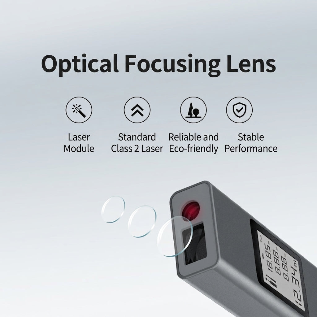 ochama LS1 Télémètre laser, léger et portable, haute précision et longue autonomie, câble de données et cordon offerts, outil de mesure pour aménagement intérieur, enseignement et chantiers de construction
