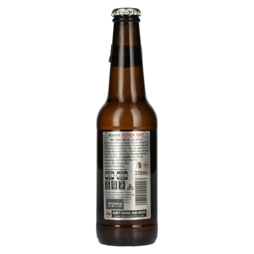Asahi Super Dry 5 % - Pack de 24 x 33 cl