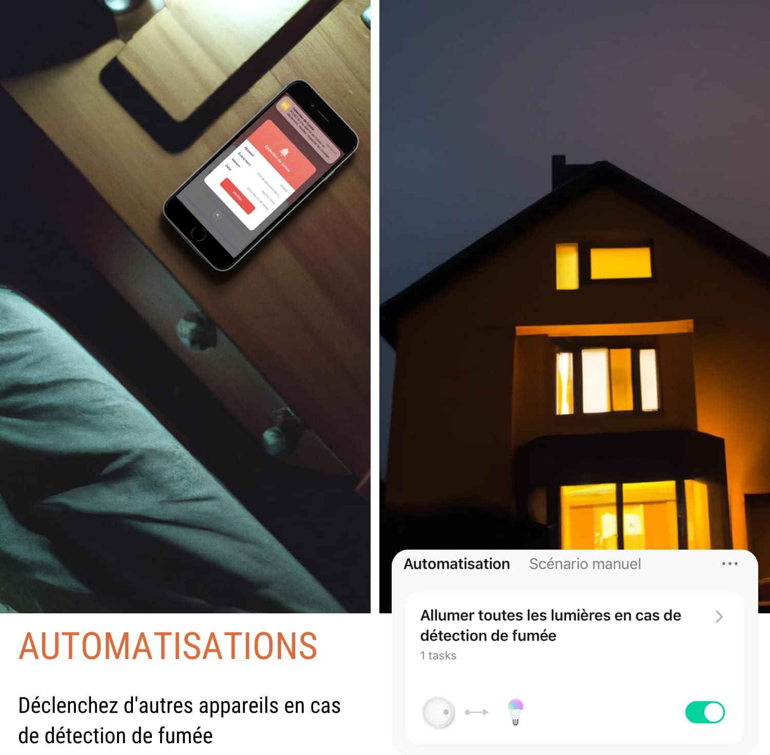 Konyks Firesafe 2 Détecteur de fumée connecté Wi-Fi + Bluetooth avec 5 ans d'autonomie