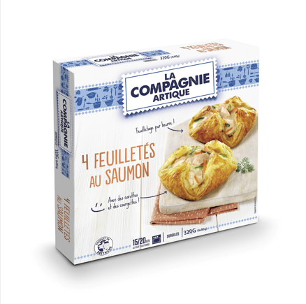 LA COMPAGNIE ARTIQUE Feuilletés au saumon - 4 x 80 g