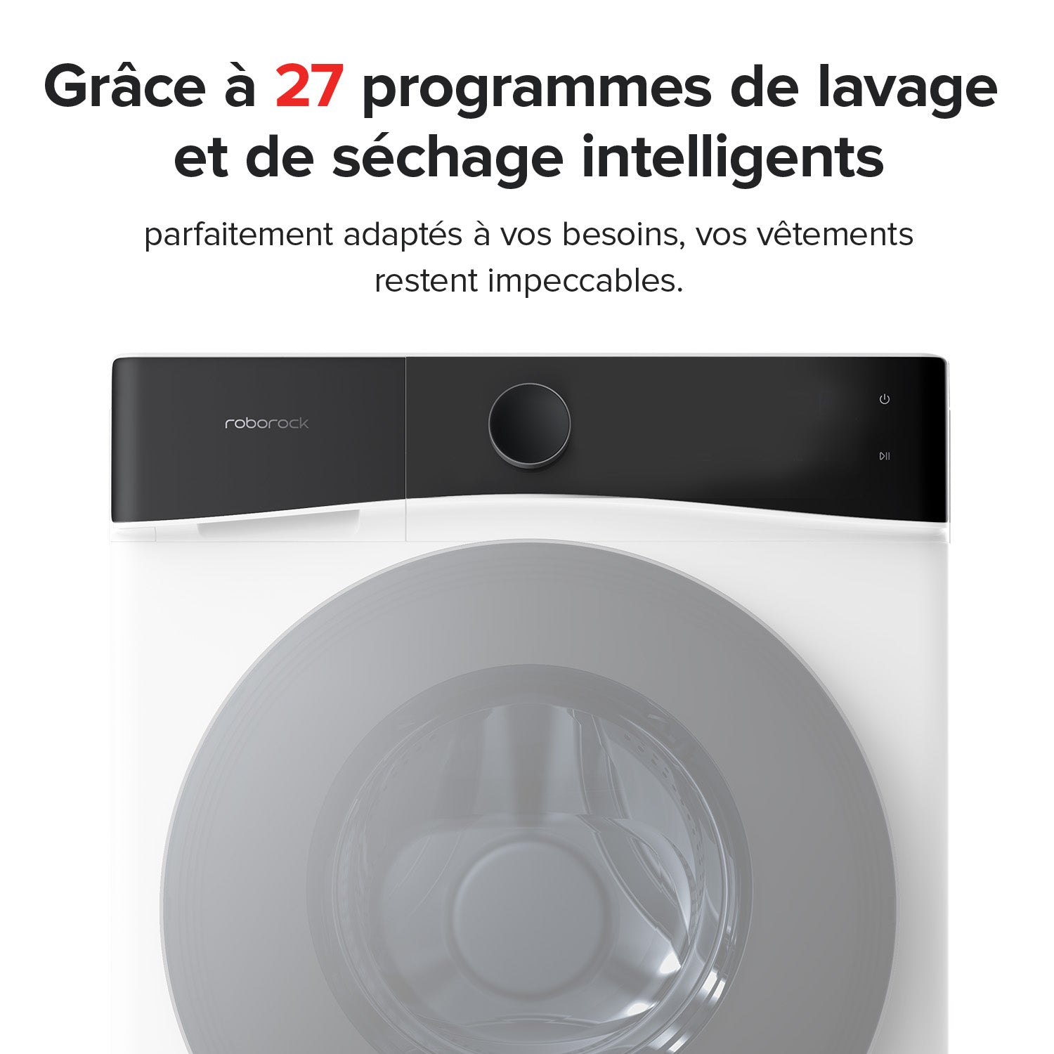 Roborock Zeo Lite Lave-linge séchant avec technologie Zeo-Cycle, contrôle via application et système LintClear, blanc - 10 kg / 6 kg