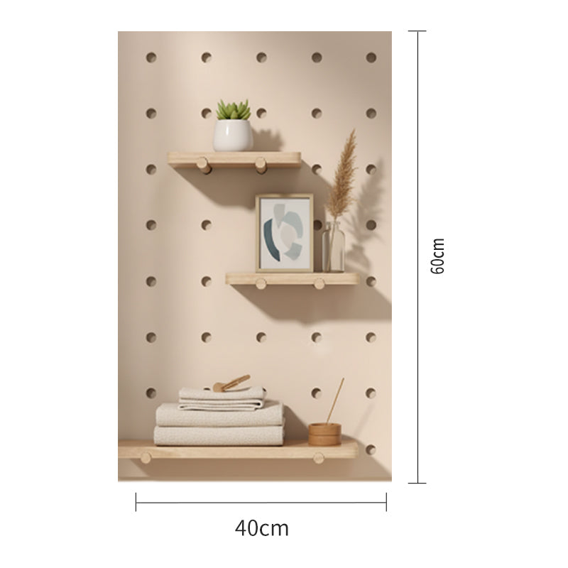 JORDAN&JUDY Organisateur Panneau Perforé en Bois Massif, 40 cm × 60 cm, Couleur Crème
