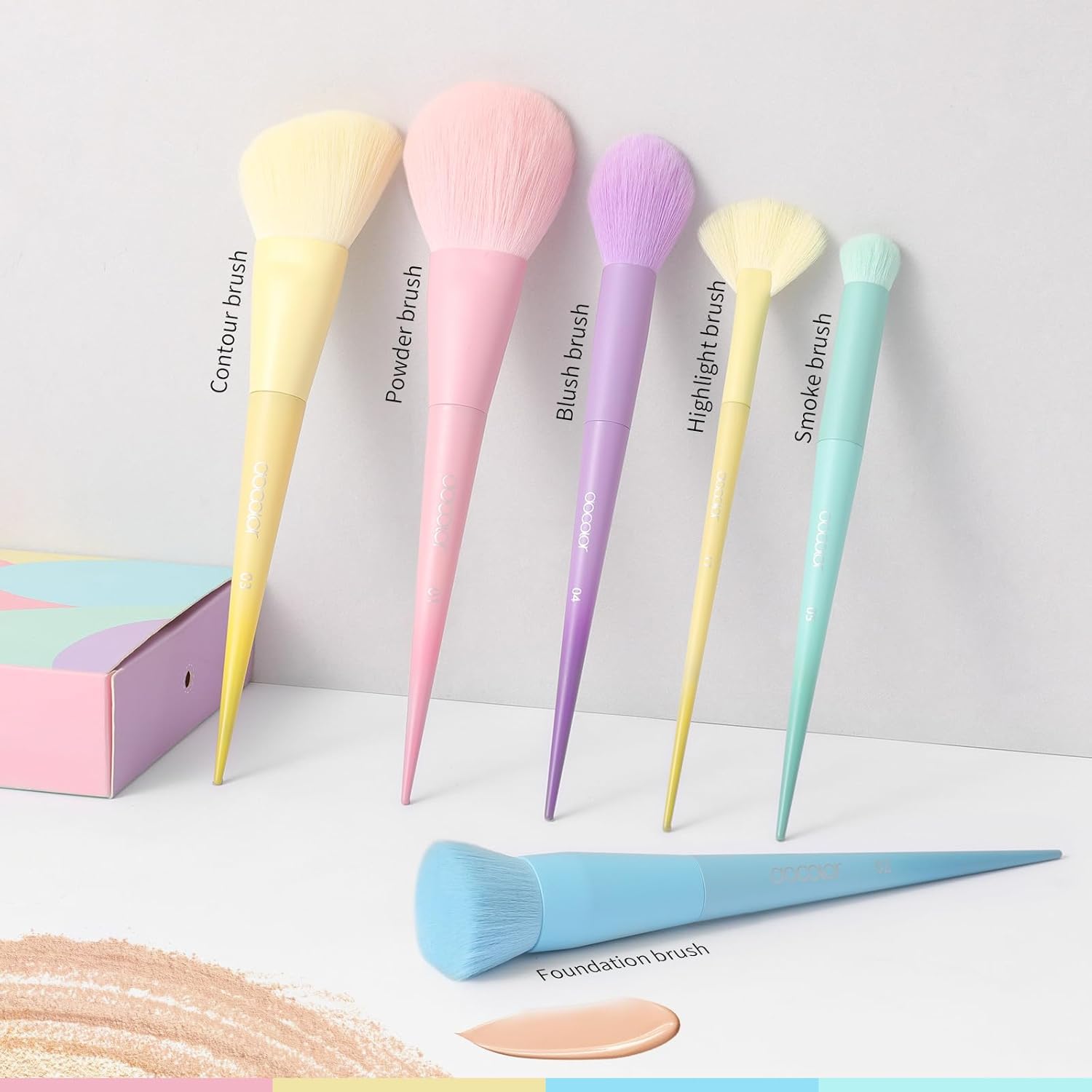 docolor Coffret de 17 pinceaux de maquillage - Color Block 2.0