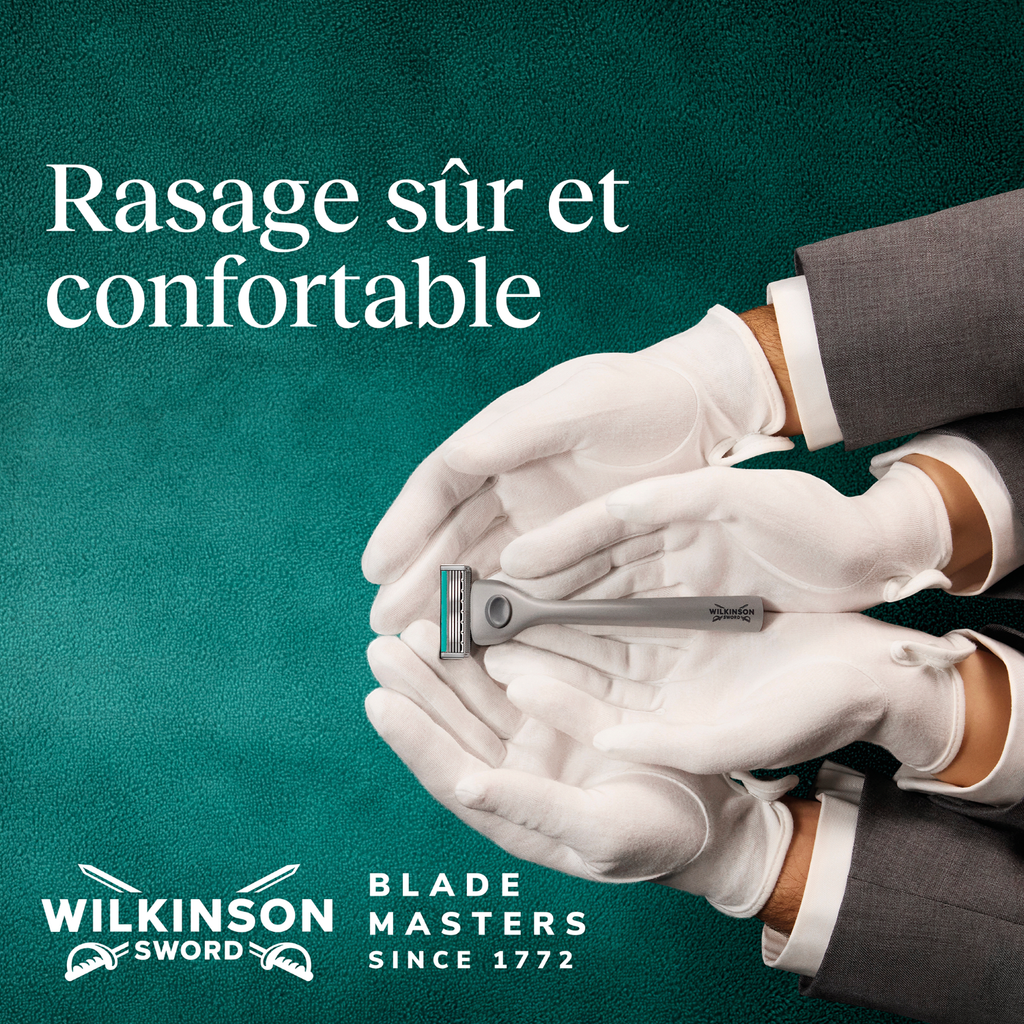 Wilkinson Sword Lames de Rasoir Quattro Titanium Sensitive x4