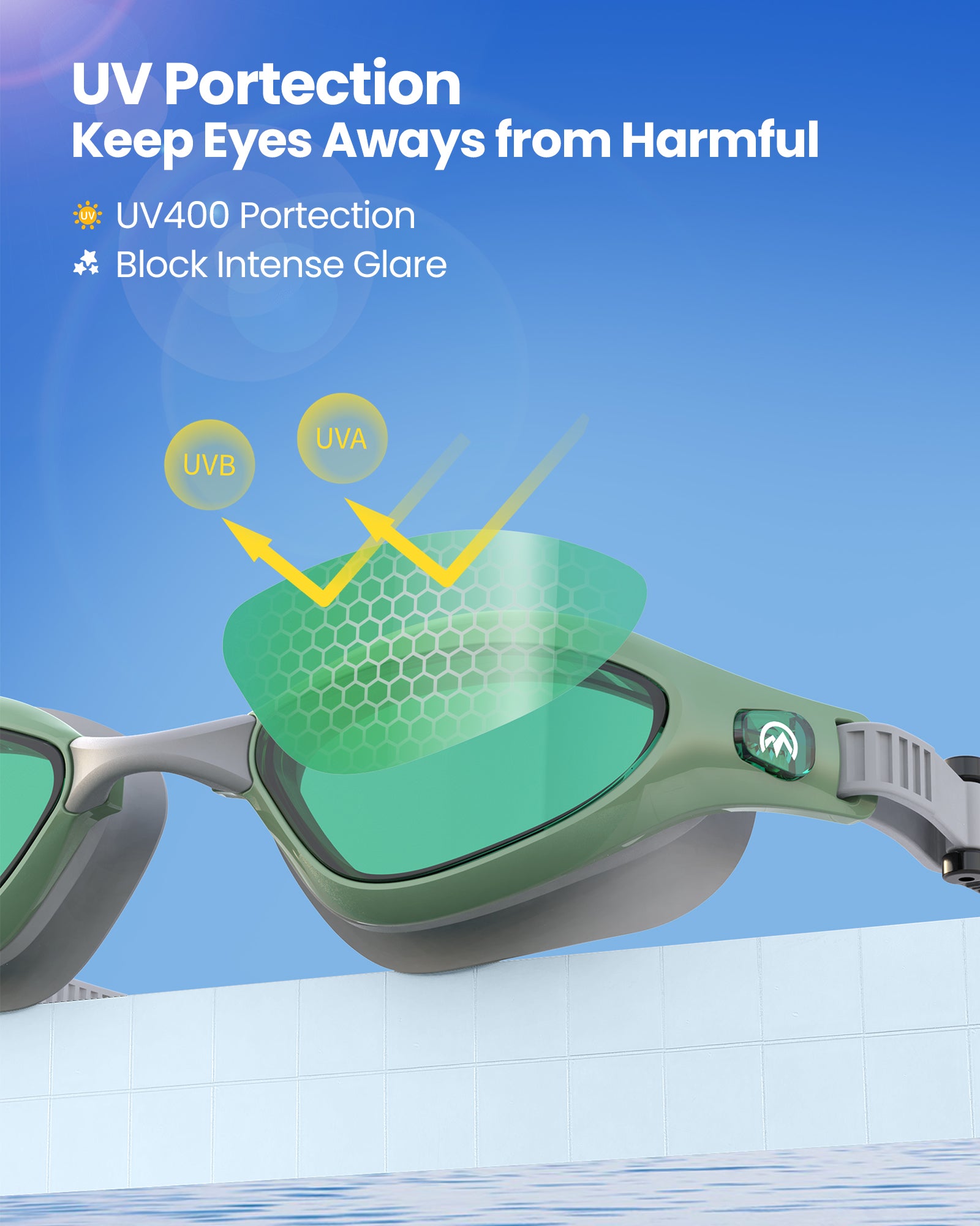 OutdoorMaster Goby Lunettes de natation adulte - Vert