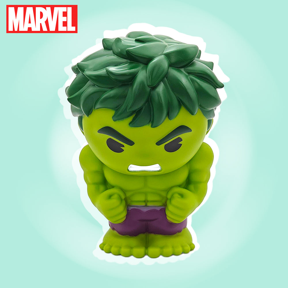 Tirelire Marvel Hulk Officielle Avengers – Figurine Super-héros 3D PVC Étanche et Antichoc, Boîte à Économies Décorative, Organisateur de Bureau, Idée Cadeau