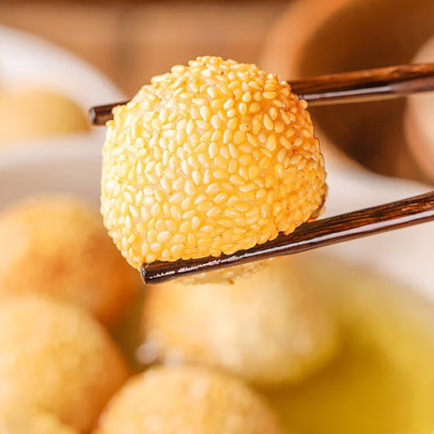 CHINATOWN Boules au sésame fourrées à la crème pâtissière 228 g