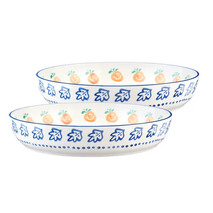 BJÖRN Lot de 2 corbeilles à fruits NAPOLI agrumes - Ø 25,5 cm