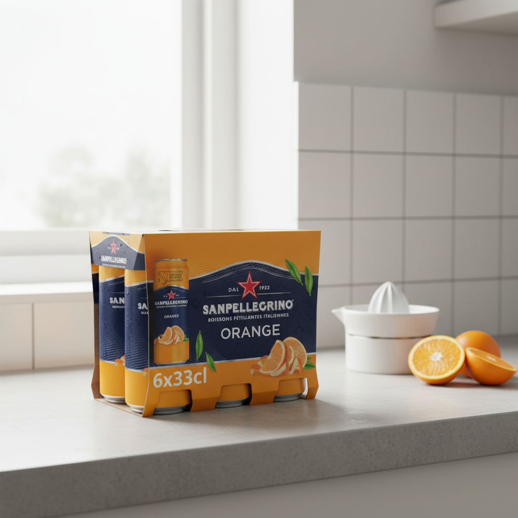 SAN PELLEGRINO Boisson pétillante à l'orange - 6 x 330 ml