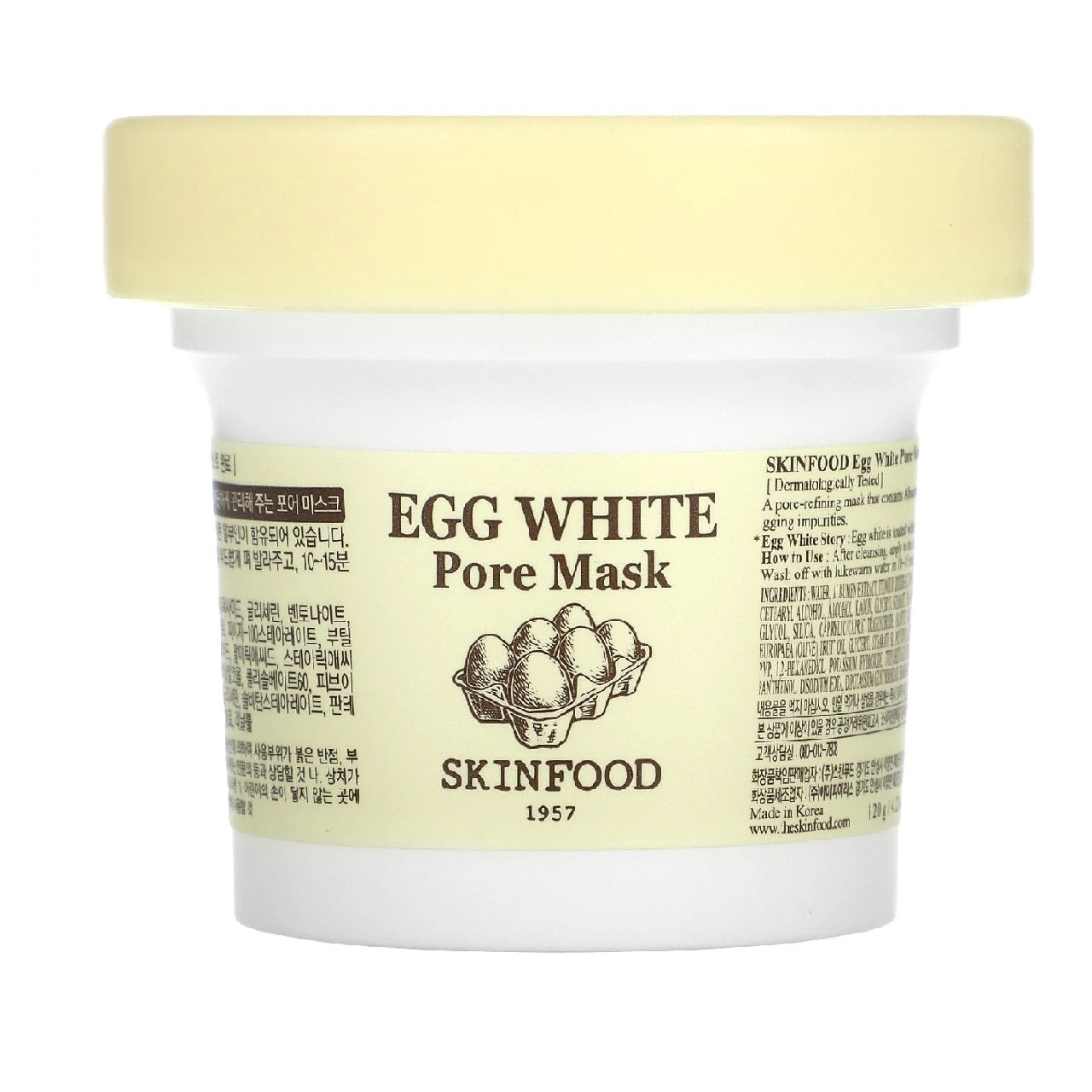 SKINFOOD Masque Pores Blanc d'Œuf 120 g