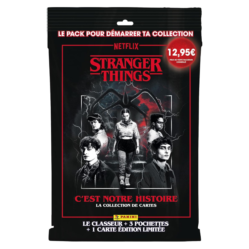 PANINI STRANGER THINGS TRADING CARDS Starter pack (1 classeur + 3 pochettes + 1 carte édition limitée)