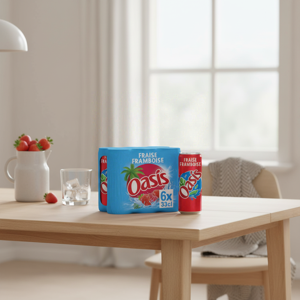 Oasis Boisson aux fruits saveur fraise - Lot de 6 x 330 ml