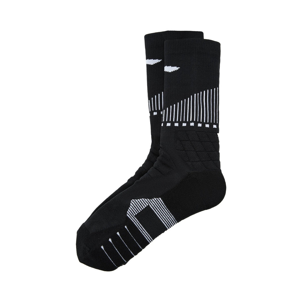 LI-NING Chaussettes mi-longues de basket-ball résistantes, confortables et respirantes noir L
