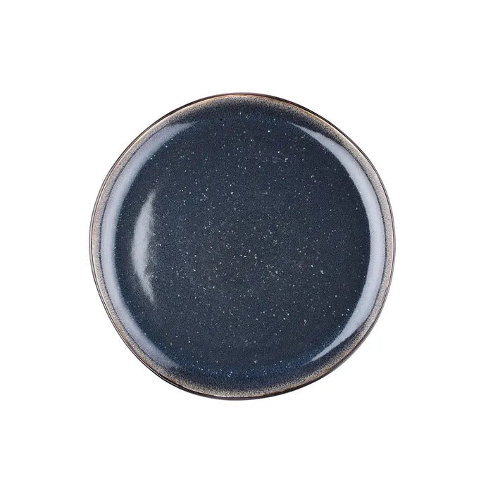 BJÖRN IRIS Lot de 2 plateaux de service bleu nuit - Ø 32 cm