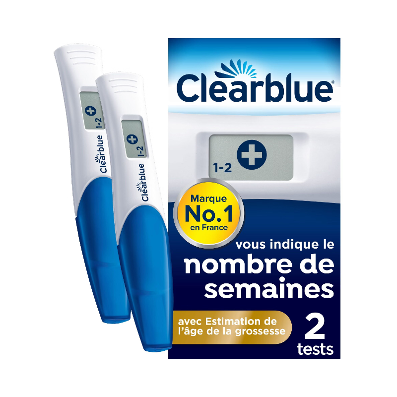 CLEARBLUE - Test de Grossesse avec Estimation de l'âge - 2 Unités