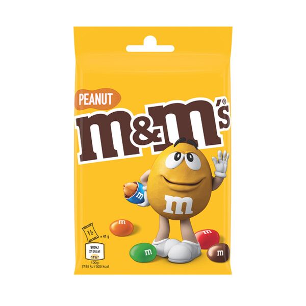 M&M'S PEANUT Billes de Chocolat au Lait Fourrées Cacahuète Format Poche 82g