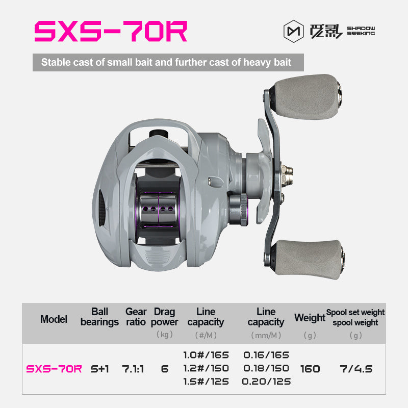 ECOODA SXS Moulinet de pêche en métal aluminium pour droitier
