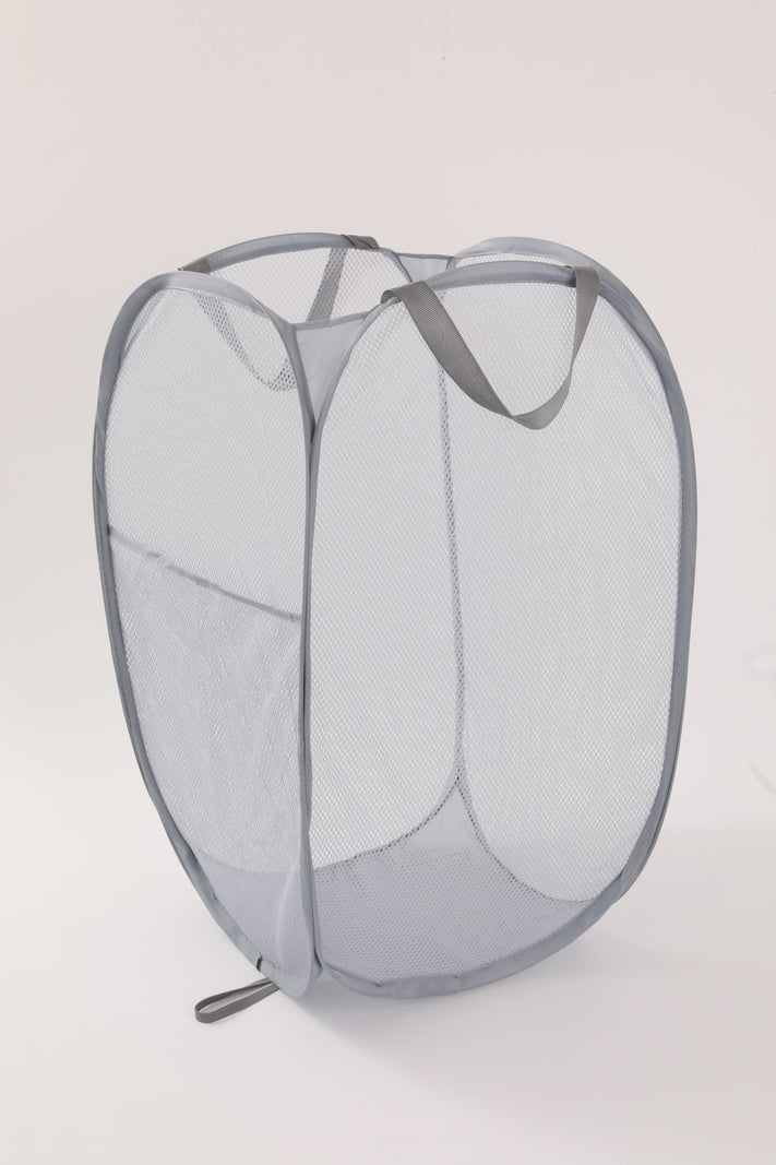 ANQI Lot de 2 paniers à linge pliables en maille - Gris