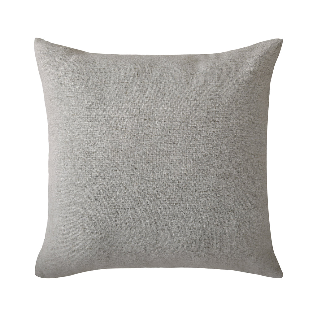 Deconovo Housse de coussin en lin artificiel - gris clair - 45 x 45 cm - 1 pièce
