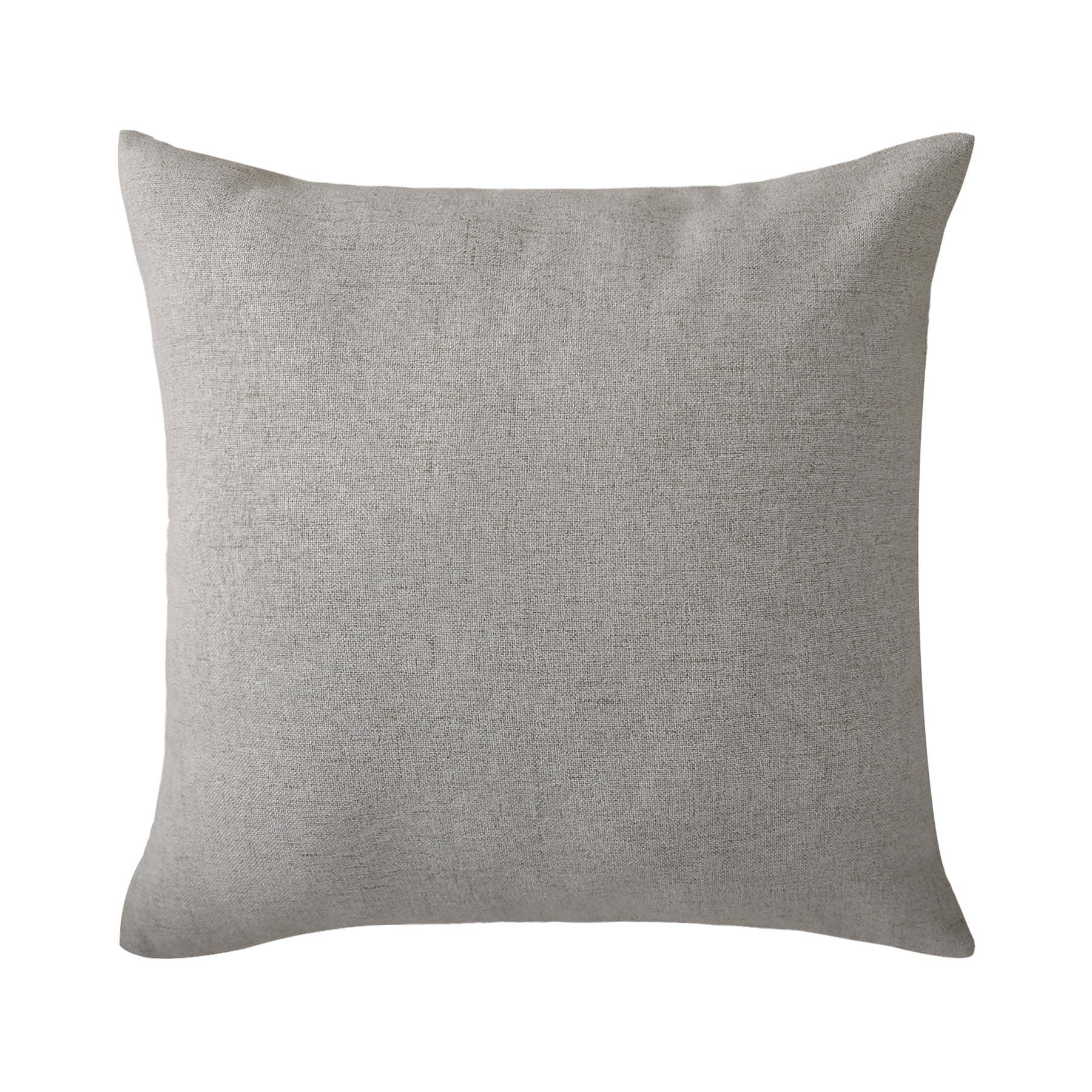 Deconovo Housse de coussin en lin artificiel - gris clair - 45 x 45 cm - 1 pièce
