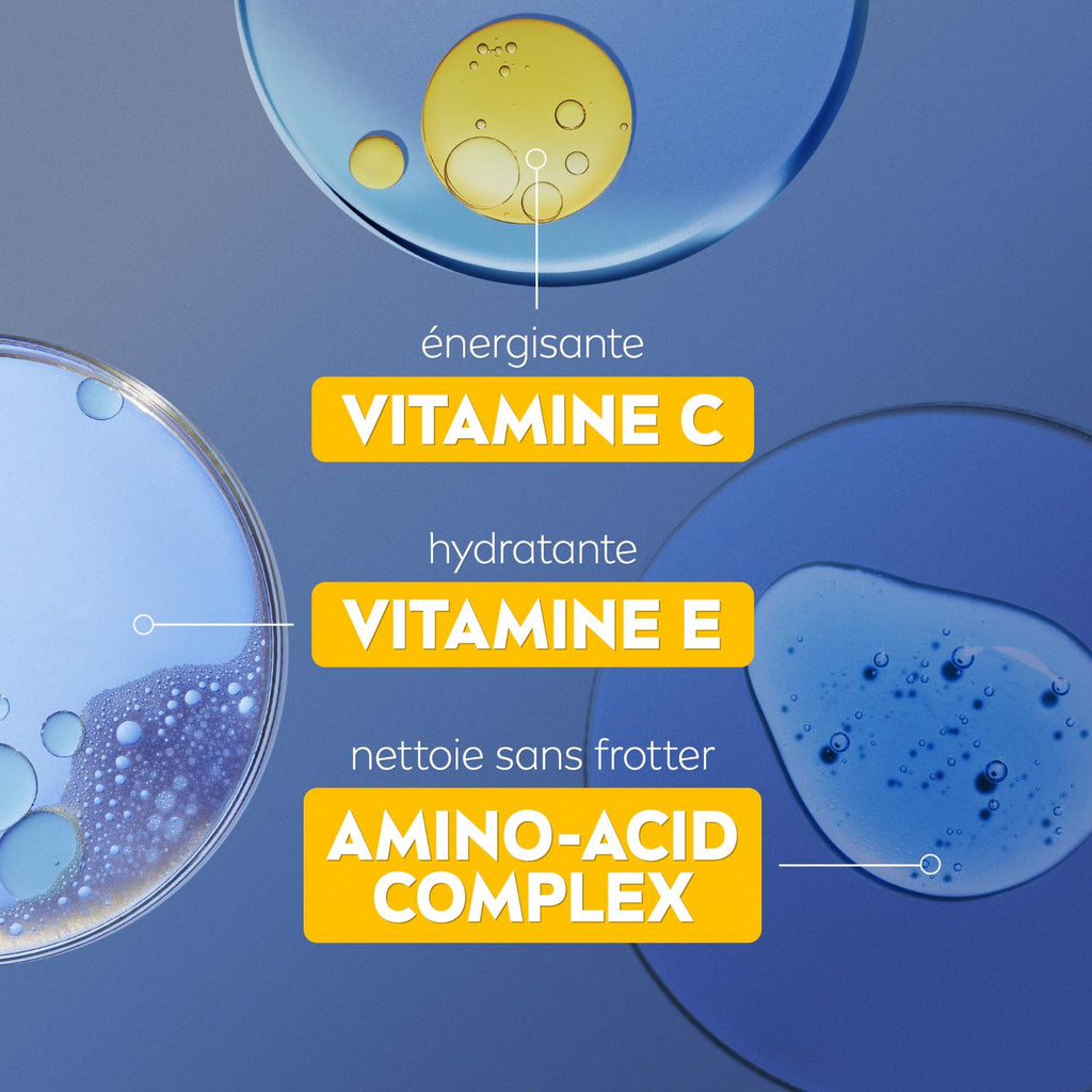 NIVEA Eau Micellaire Démaquillante Visage Infusée au Sérum Vitamine C Skin Radiance Peau sensible 400 ml