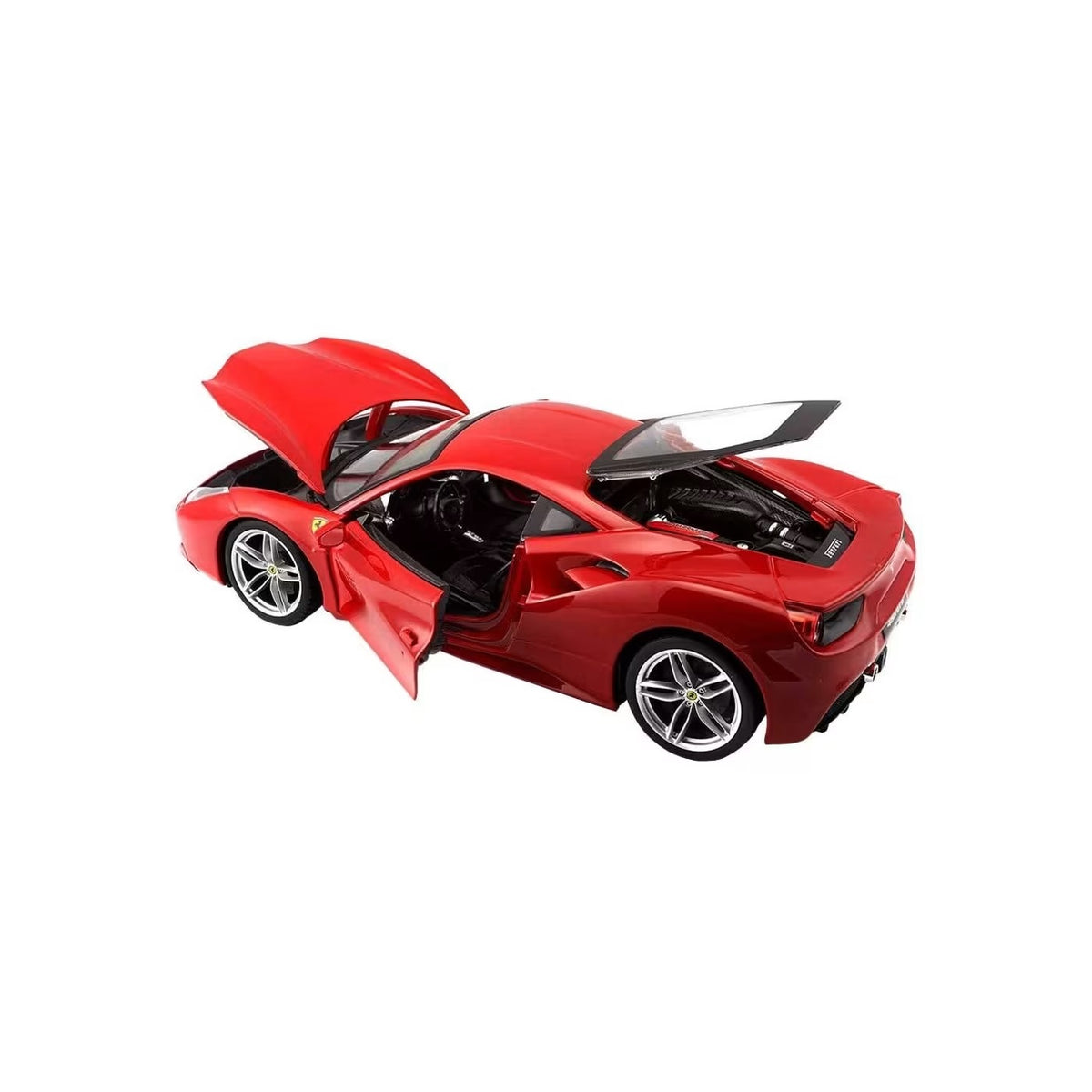 Bburago 1:18 Race & Play Ferrari 488 GTB Voiture Miniature en Métal - Rouge (18-16008 / 16008)