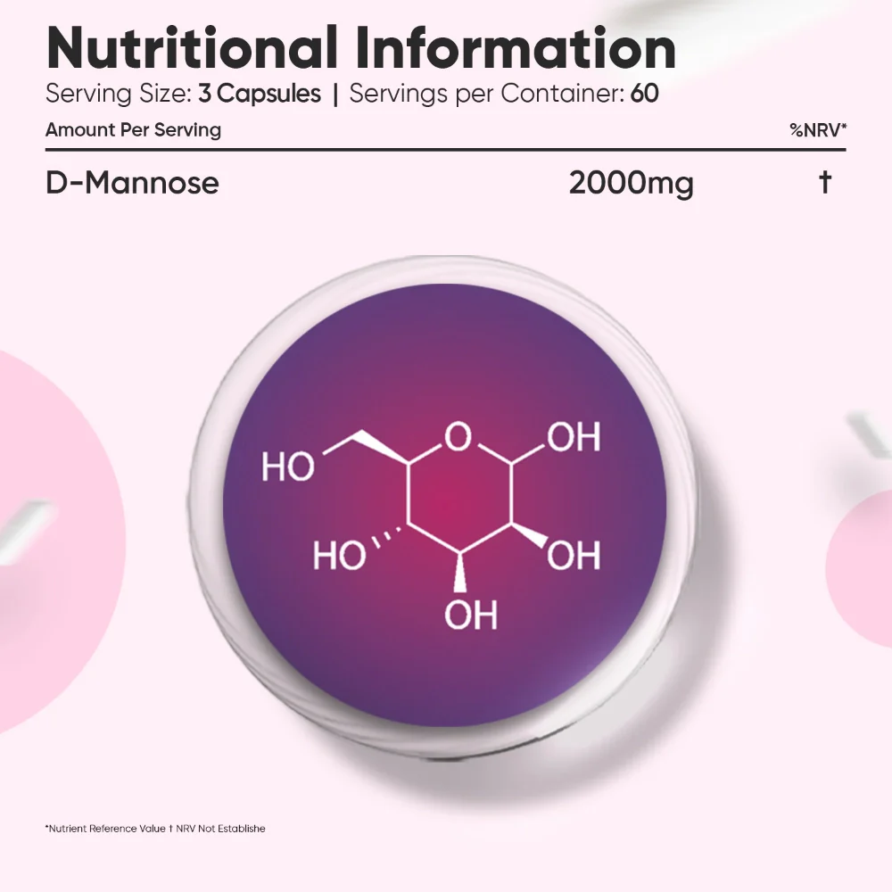 WeightWorld D-Mannose 2000 mg - 180 gélules
