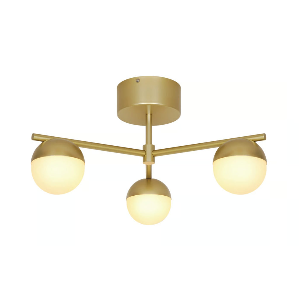 Plafonnier CONTINA verre et métal laiton brossé IP20 G9 - Nordlux, Intérieur