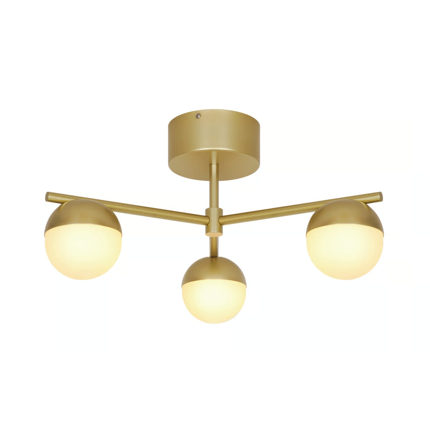 Plafonnier CONTINA verre et métal laiton brossé IP20 G9 - Nordlux, Intérieur