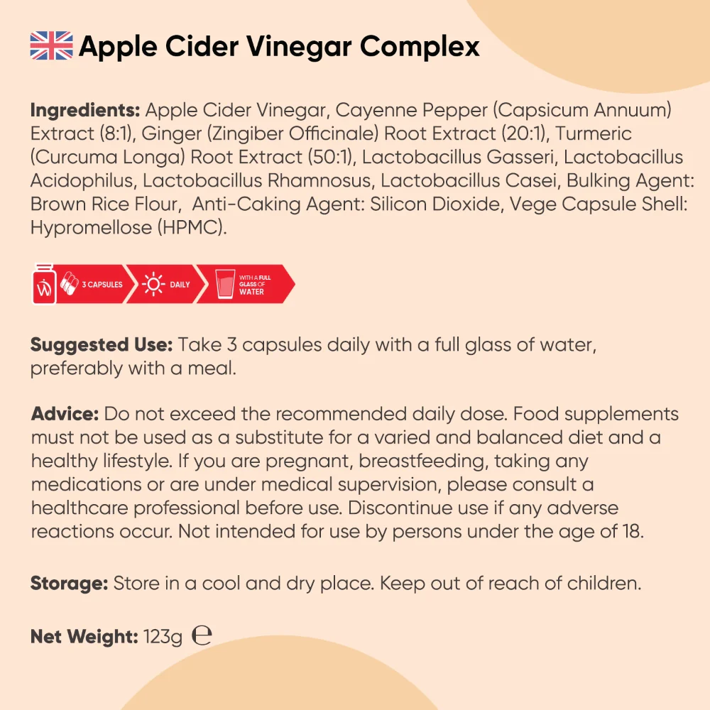 WeightWorld Complexe de vinaigre de cidre 1860 mg - 180 gélules