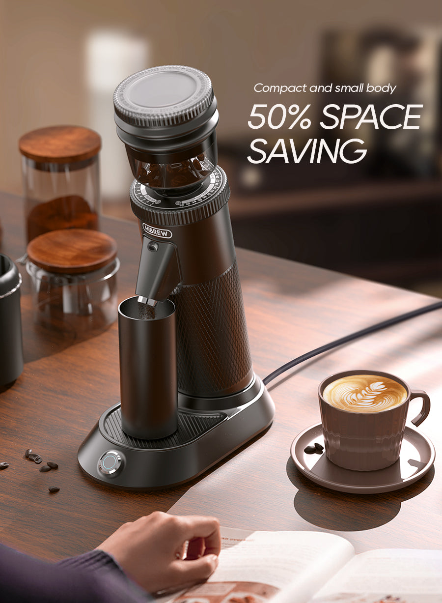 HiBREW G5 Moulin à café électrique avec meule conique de 48 mm 36 engrenages mouture réglable pour espresso/turc/pour over/moka/café filtre