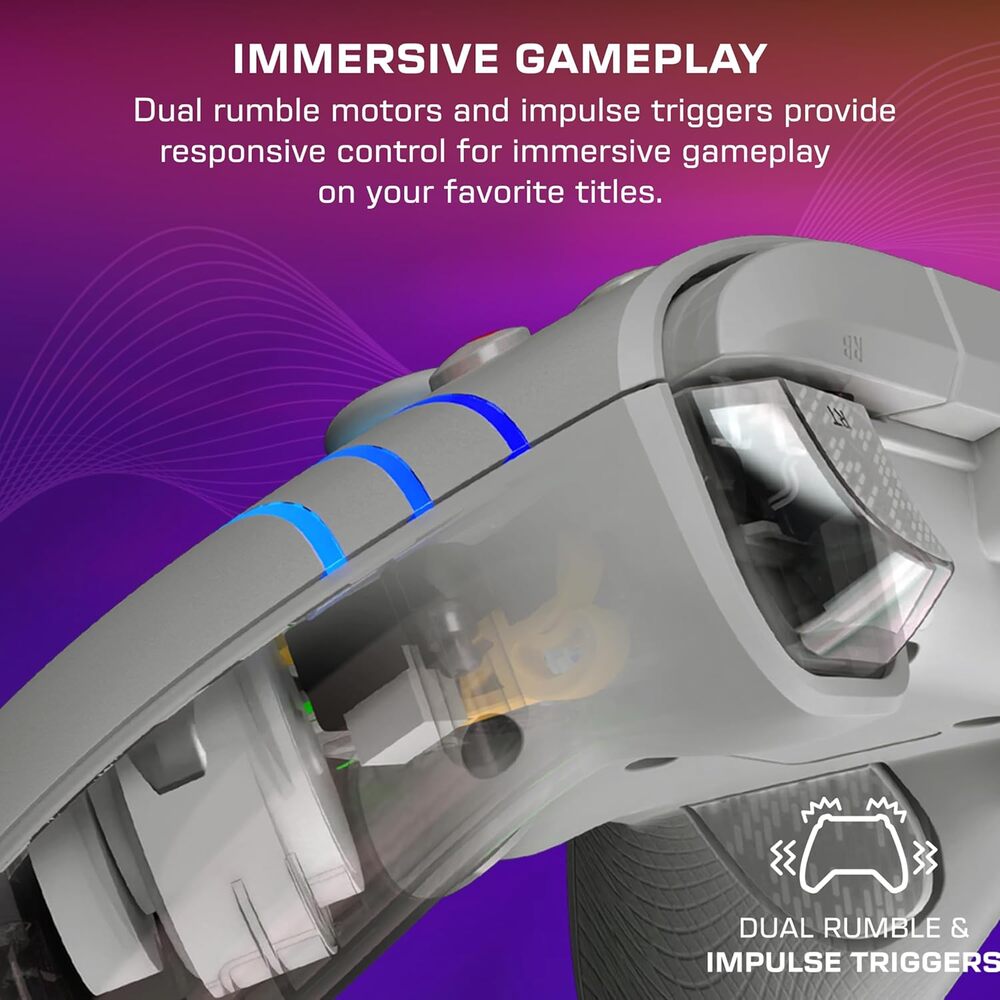 Turtle Beach Afterglow Wave Manette filaire Câble USB Éclairage RVB - Gâchettes à effet Hall & Boutons programmables - Xbox Series X|S, PC (Licence officielle Microsoft) - Gris