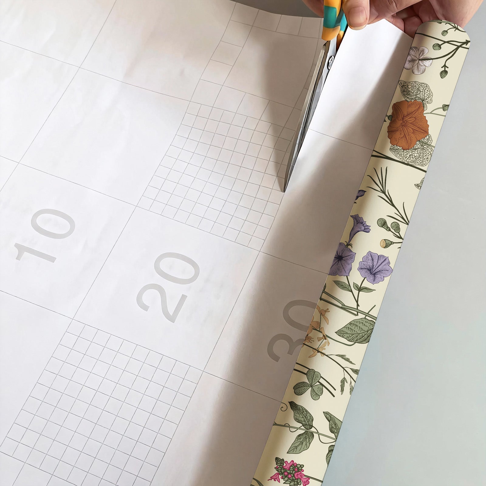 Papier Peint Autocollant Fleuri Murgall Jaune 44x305cm 1 Rouleau