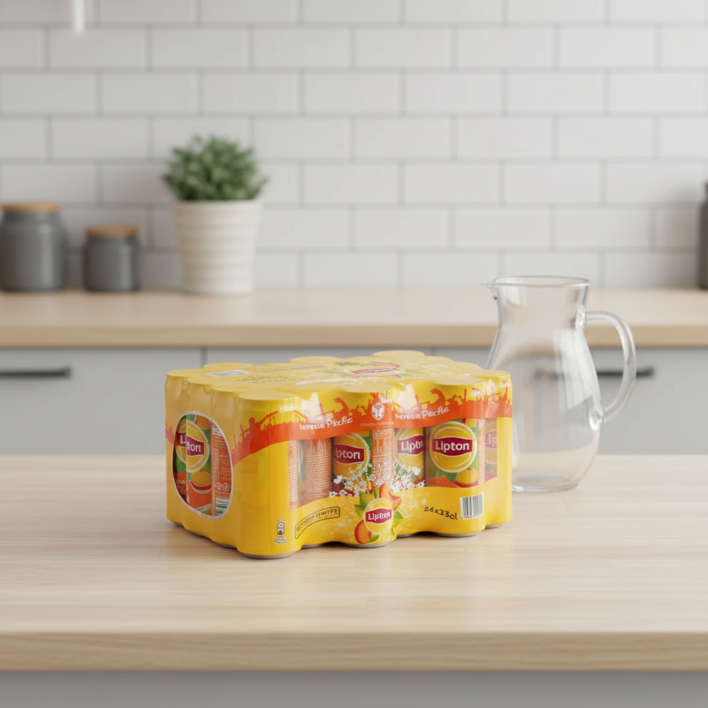 Lipton Thé glacé pêche en canettes - 24 x 33 cl