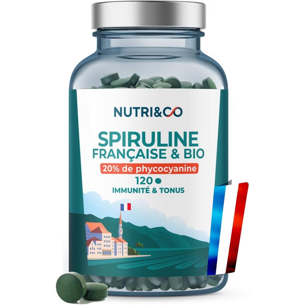 Nutri&Co Spiruline BIO 100 % française - 120 comprimés