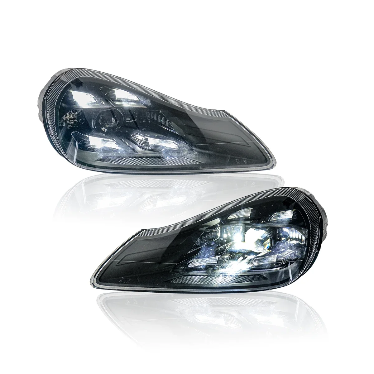 TYPY Phares avant LED matrice pour Porsche Cayenne 957 (2007-2010), feux de croisement, feux de jour (DRL), accessoires auto, installation Plug & Play