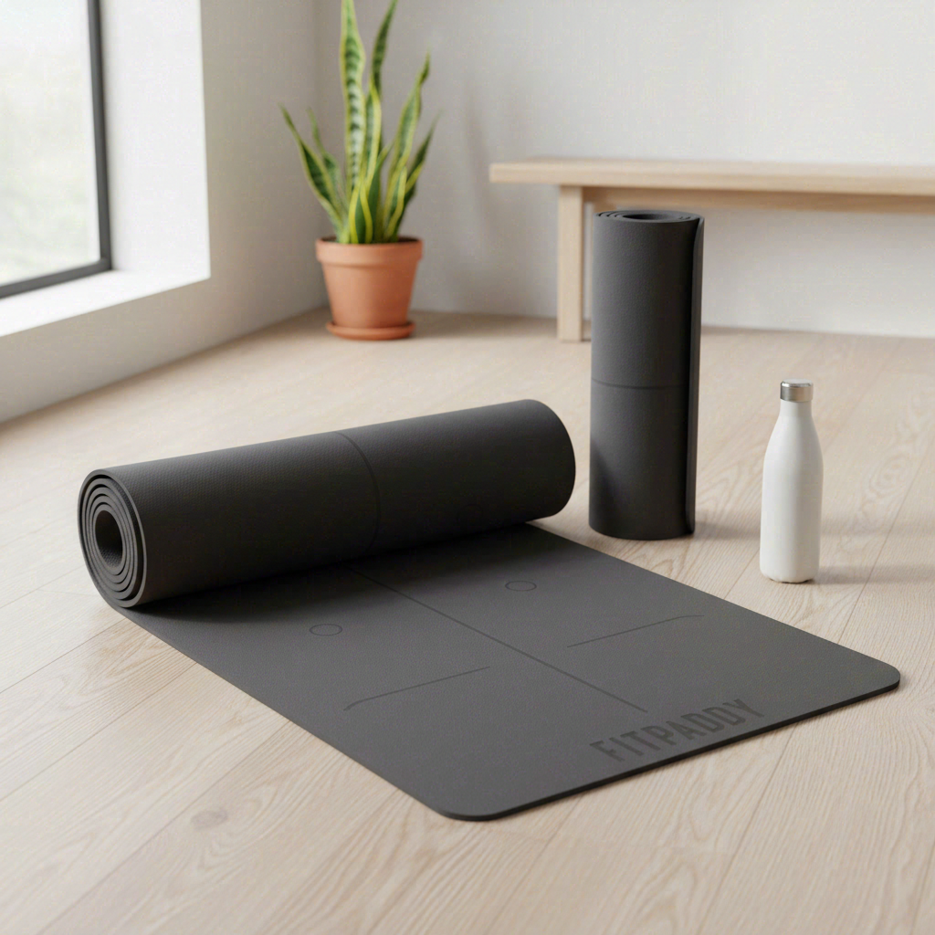 FITPADDY MAT01BL TPE Tapis de yoga 183 x 61 cm Noir