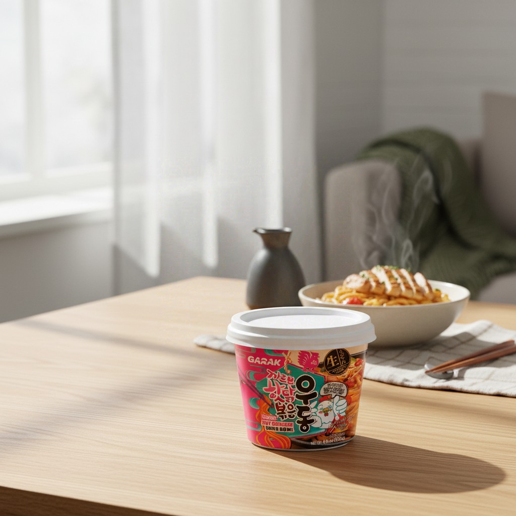 Garak Bol de nouilles udon saveur carbonara au poulet épicé 230 g