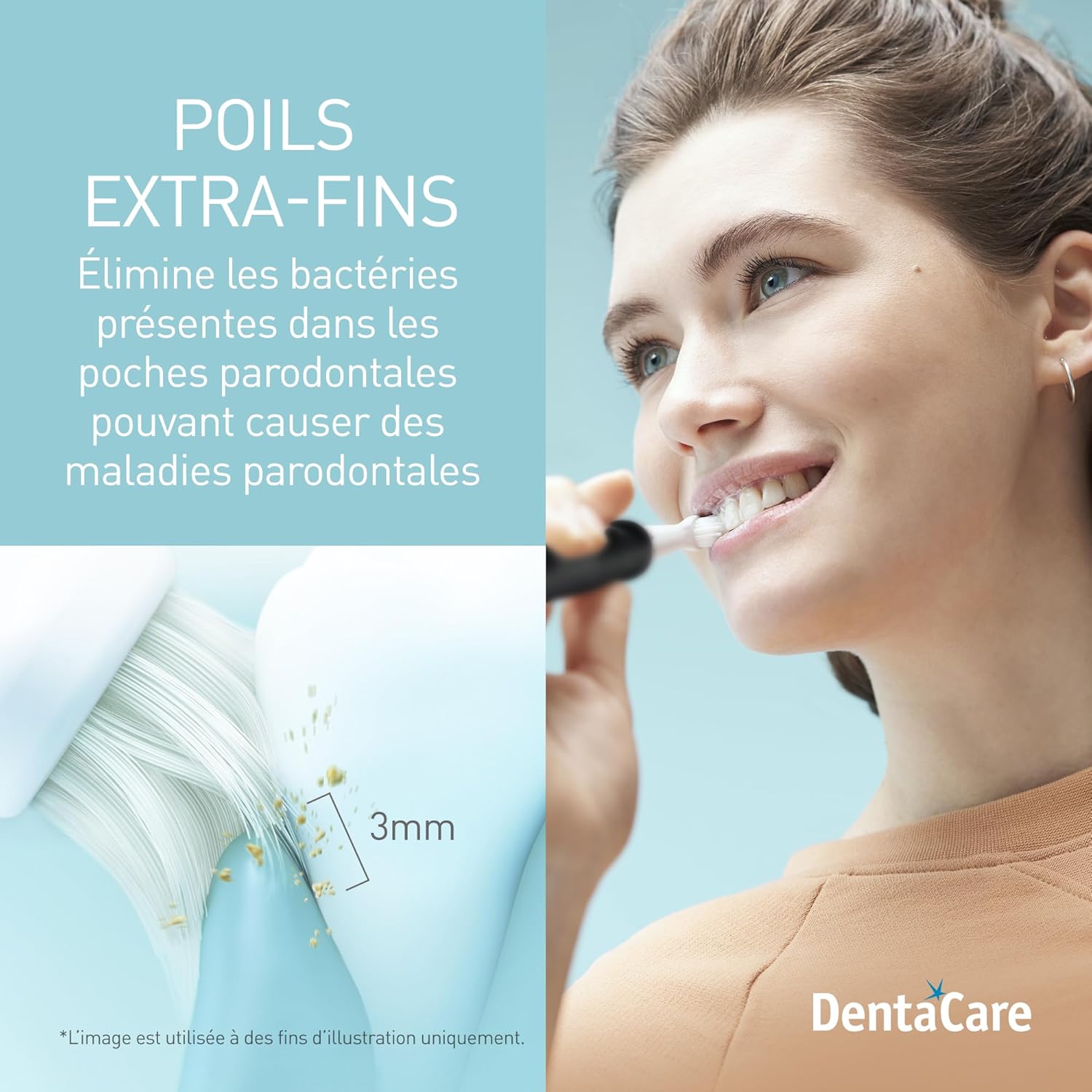 Panasonic Brosse à dents électrique EW-DM81-K503, 2 têtes incluses, minuteur, 2 modes de fonctionnement, design ergonomique, 31 000 mouvements par minute, vibrations soniques, noir