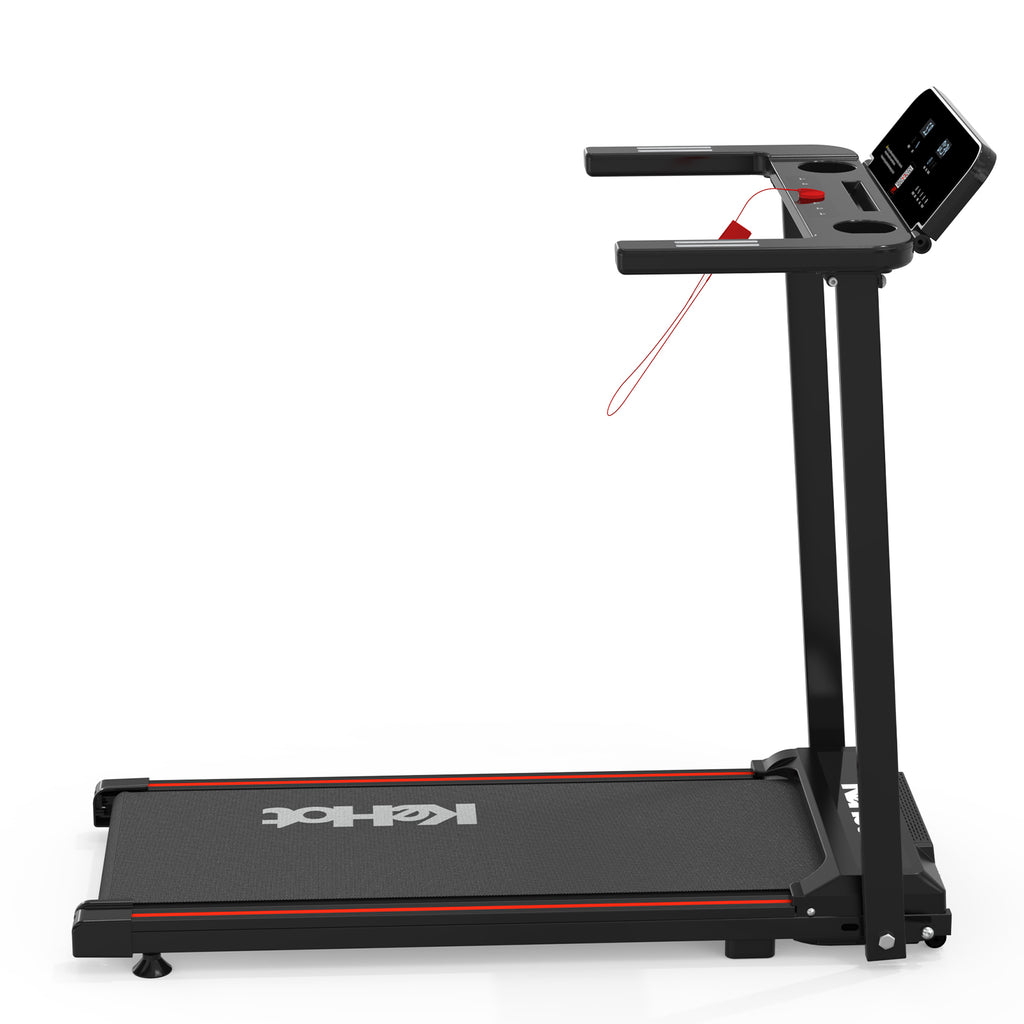 KEHOT SL-Q30 Tapis de course pliable avec vitesse réglable 1 à 12 km/h, courroie 375 × 945 mm, alimentation 220-240 V et compatible Bluetooth/FITSHOW/KINOMAP/ZWIFT