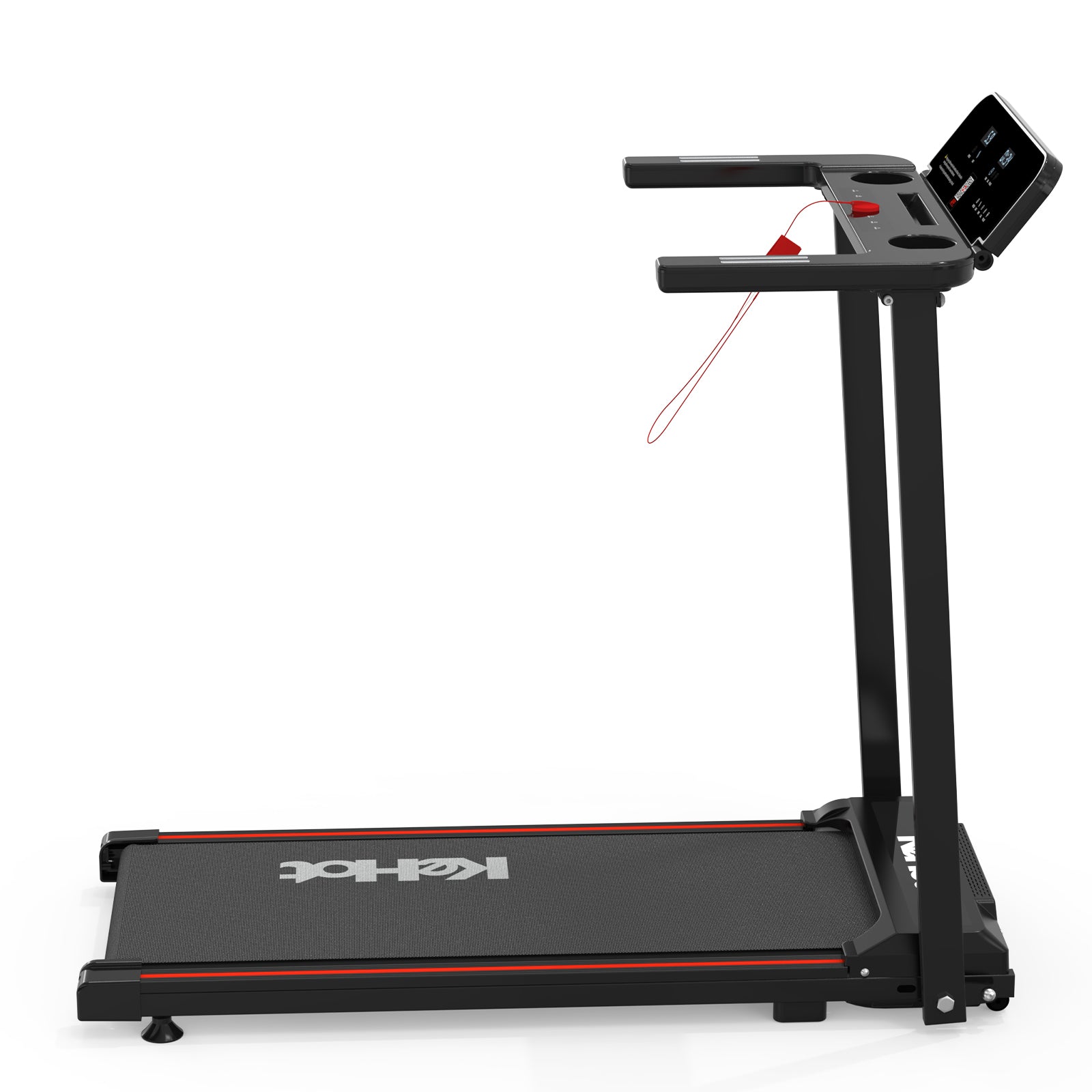 KEHOT SL-Q30 Tapis de course pliable avec vitesse réglable 1 à 12 km/h, courroie 375 × 945 mm, alimentation 220-240 V et compatible Bluetooth/FITSHOW/KINOMAP/ZWIFT
