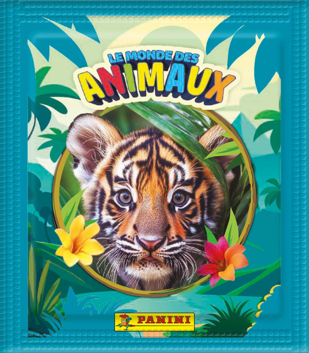 PANINI LE MONDE DES ANIMAUX Blister 13 pochettes + 2 offertes