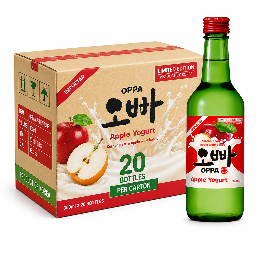 OPPA Soju saveur yaourt à la pomme 12 % 20 x 360 ml