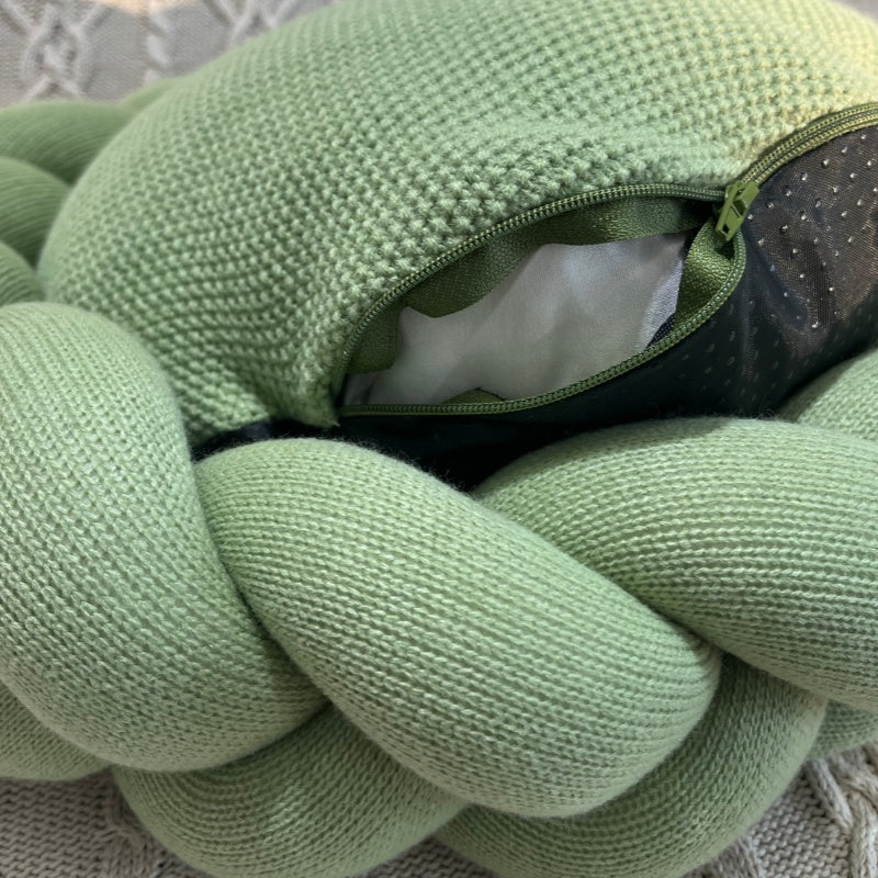 MEROPE, Coussin couronne en acrylique, 40x40 cm, vert clair, 1 pack