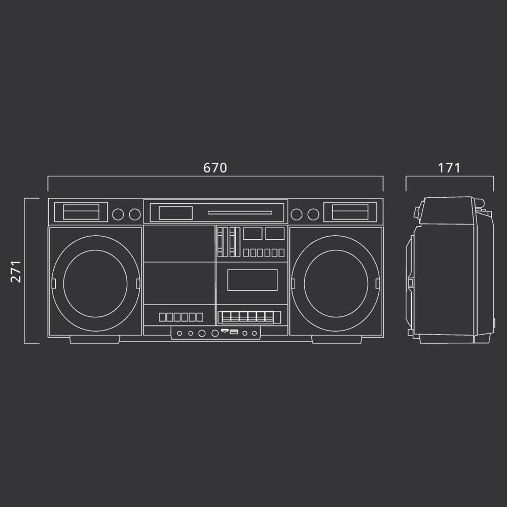 RADIO PORTABLE CD ENREGISTREUR de CASSETTE ET BLUETOOTH