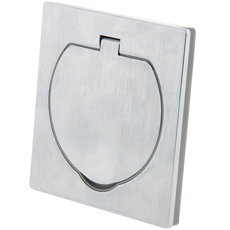 Zenitech Prise de sol 16 A, 2 pôles + terre - Finition en aluminium brossé - Indice IP55 - Monoprise