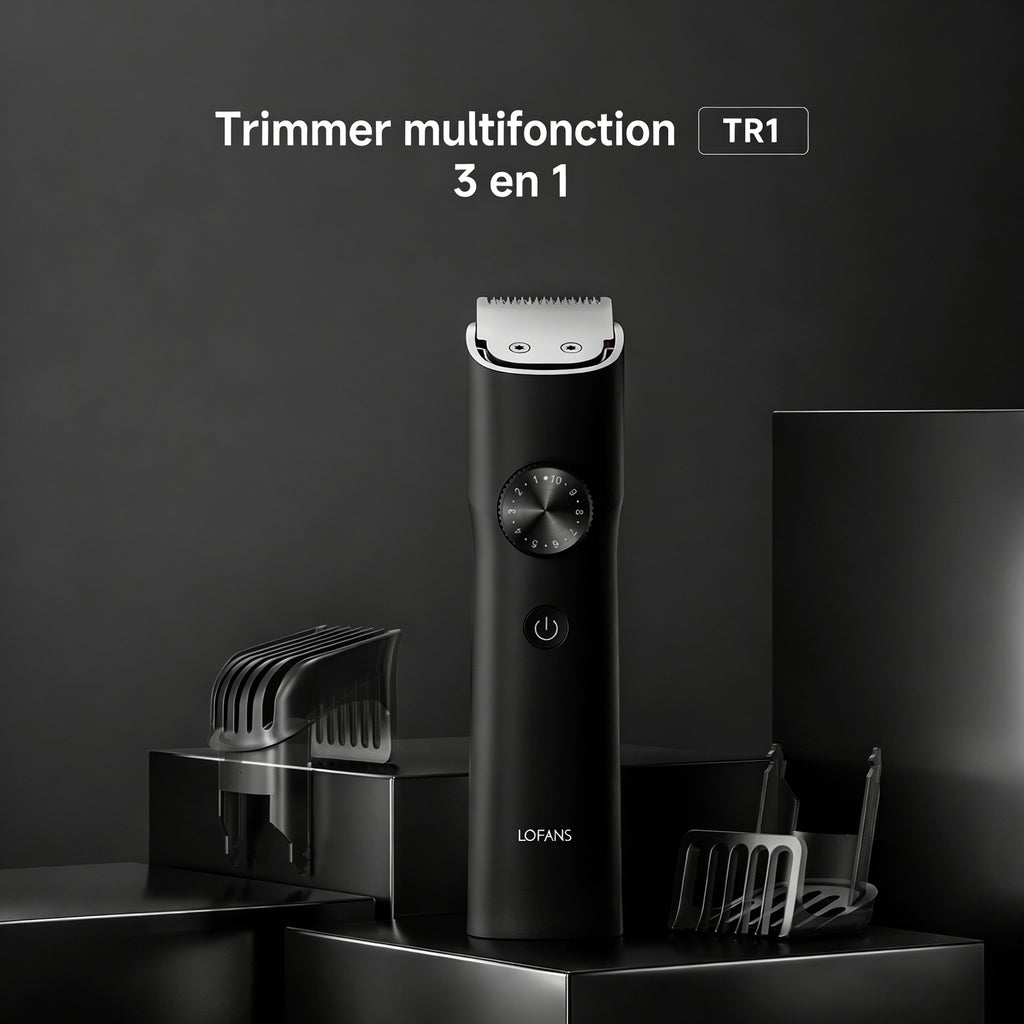 Tondeuse à barbe pour hommes, tondeuse sans fil étanche avec 40 réglages de longueur ajustables, écran LED, rasoir électrique rechargeable par USB pour hommes, kit de toilettage précis pour la barbe, les cheveux du visage et les voyages