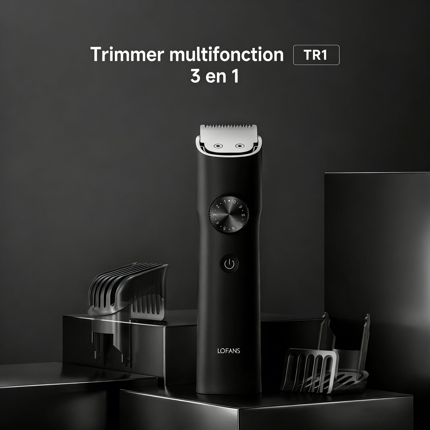 Tondeuse à barbe pour hommes, tondeuse sans fil étanche avec 40 réglages de longueur ajustables, écran LED, rasoir électrique rechargeable par USB pour hommes, kit de toilettage précis pour la barbe, les cheveux du visage et les voyages