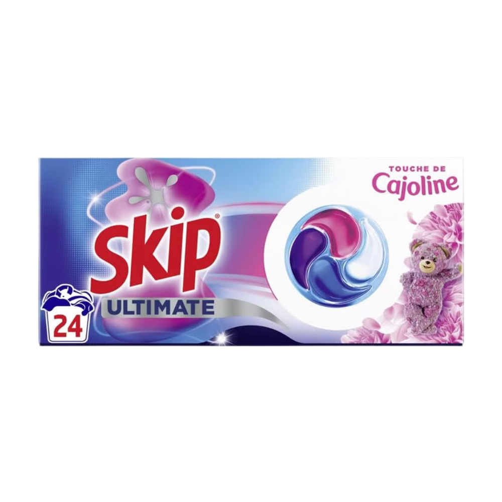 Skip Ultimate Cajoline Capsules de Lessive 4 en 1 Lot de 24